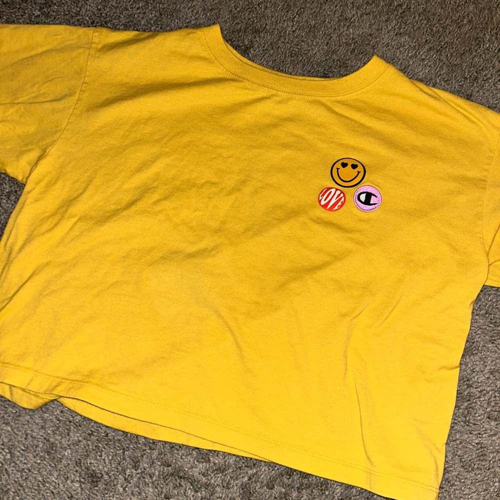 yellow crop top